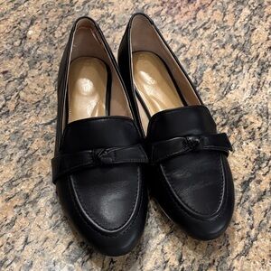 Talbots Classic Black Leather Loafers